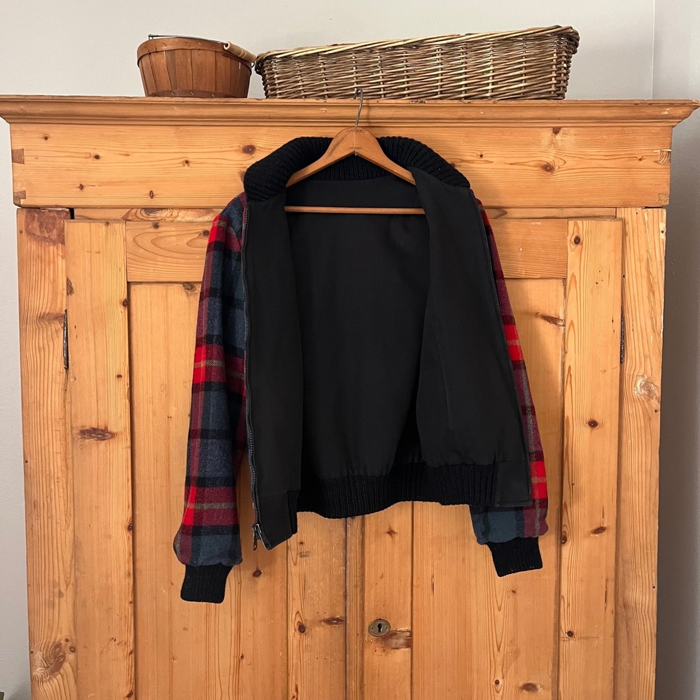 Rare Vintage 70/80s Pendleton Reversible 100% Virgin Wool Bomber Jacket USA Made - Picture 3 of 8